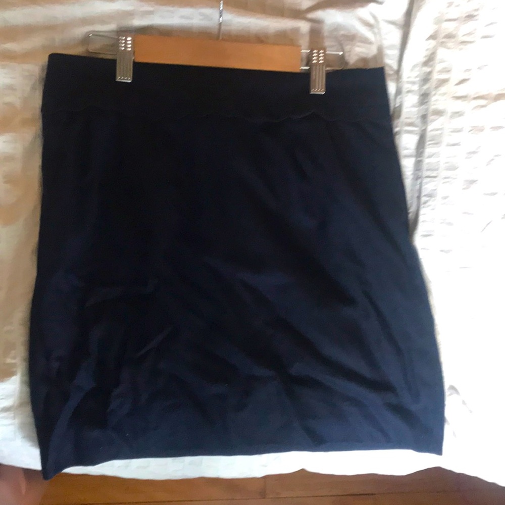 J Crew Short Pencil Skirt Navy Blue Size 2